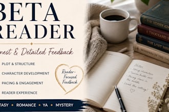 beta read your storie and provide detailed reader feedback
