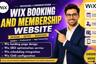 setup wix booking website membership website online course subscription website