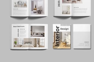 design digital marketing product catalog flipbook for business startup brand