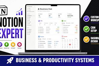 build a custom notion workspace,notion dashboard, notion CRM, and automation