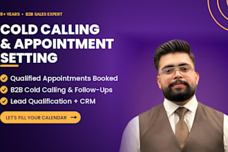 be your b2b cold caller and appointment setter