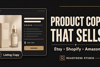rewrite product descriptions that help etsy, shopify, and amazon listings sell