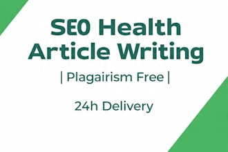 write SEO health and wellness blog articles