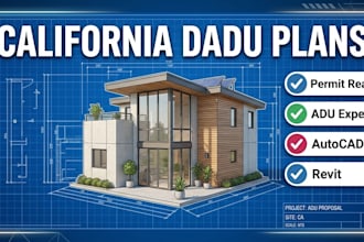design california detached adu plans and permit drawings