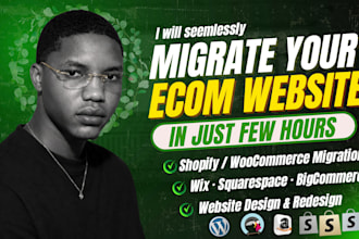 migrate squarespace, wix to shopify and woocommerce to shopify migration