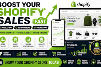 boost shopify sales shopify marketing store promotion sales growth expert