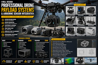 design professional drone payload systems and airborne sensor integration