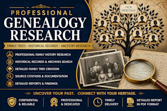 conduct professional genealogy and family history research