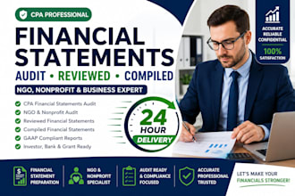 do CPA financials audit, ngo audit, reviewed or compiled financials in 24 hours