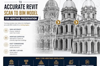convert point cloud to accurate revit scan to bim model for heritage preservatio