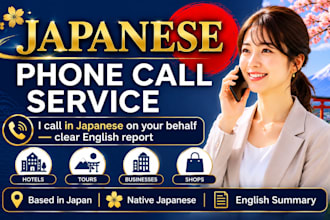 make phone calls in japanese on your behalf in japan