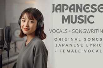 write and produce an original vtuber anime song with japanese vocals