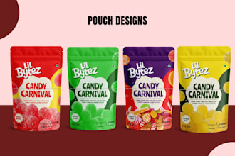 design premium pouch packaging, mylar bag, food pouch and stand up pouch design
