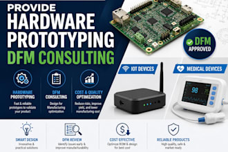 provide hardware prototyping dfm consulting iot devices medical devices