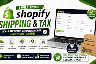 setup shopify shipping and tax shopify virtual assistant shipping and tax setup