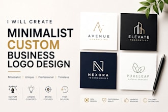 create minimalist custom business logo design