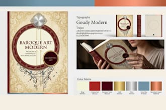 design a luxury baroque book cover for your book