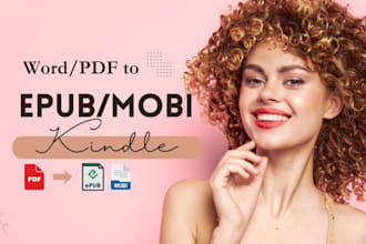 convert PDF, word or indesign to epub, kindle kpf and mobi ebooks