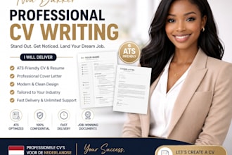 create a job winning CV, resume, and cover letter professionele nederlandse CV