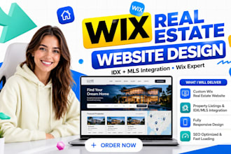 design wix real estate website, property listing idx mls integration, wix expert