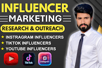 do micro influencer research and complete outreach for influencer marketing