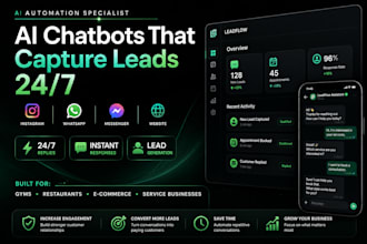 build ai chatbot automation for whatsapp, instagram, and messenger