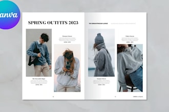 design editable product catalog lookbook for e commerce fashion wholesaler