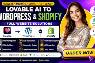 lovable to shopify lovable ai to wordpress shopify migrate fix deploy lovable