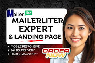 build mailerlite landing page, newsletter, email template mailerlite automation