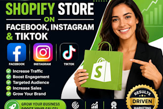 promote your shopify store on facebook instagram and tiktok