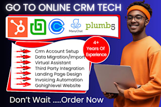 setup hubspot dashboard plumb5 bonsai CRM manychat calendly zapier ai automation