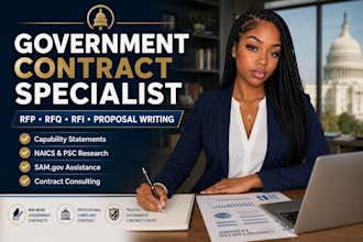 write bid proposal for government contracts, rfp, rfq, rfi, respond to rfq,