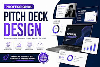 design a professional pitch deck presentation for investors and startups
