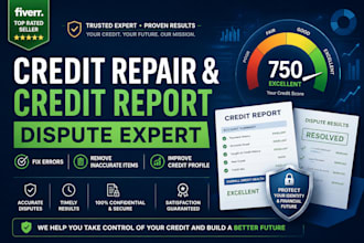 do credit repair, inquiry removal, charge off removal and late payment disputes