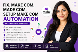 setup make com automation, fix make scenario, made com, make com