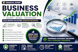 do business valuation for fundraising, merger acquisition, and equity research