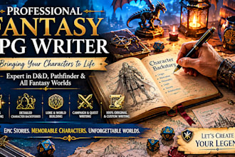 create and write a backstory for your dnd or rpg character