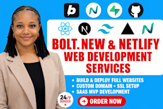 build and deploy a fast modern website or web app with bolt new and netlify