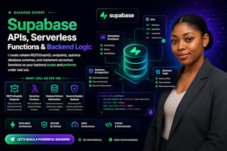 build and optimize supabase API serverless functions and backend logic