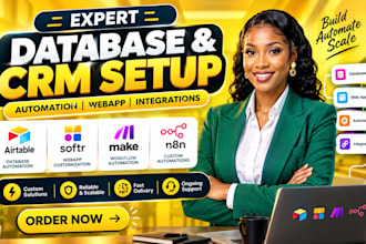 airtable database automation, softr webapp customization, make com, n8n expert