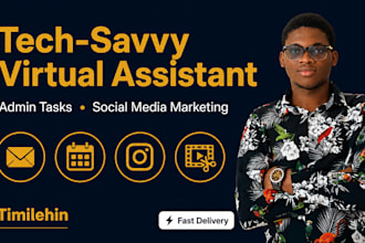 your tech savvy virtual assistant for admin tasks, social media marketing