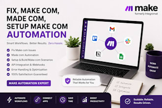 fix make com, made com, setup make com automation, make automation, ai agent n8n
