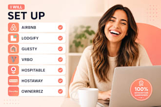 set up list airbnb, lodgify, guesty, vrbo, hospitable, hostaway and ownerrez