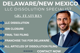 do non resident llc dissolution, dissolve llc new mexico delaware llc, close ein