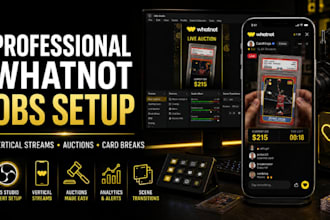 setup obs studio for professional whatnot vertical livestream auctions