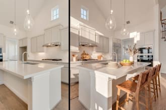 create virtual staging, virtual furniture and home staging for real estate photo