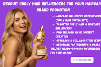 recruit curly hair influencers for your haircare brand promotion