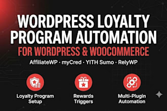 set up wordpress loyalty program automation affiliatewp mycred yith sumo relywp