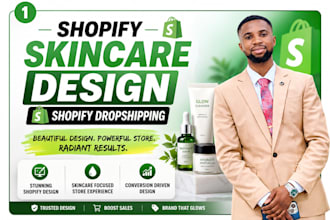 design skincare cosmetics beauty website store, spa, lipstick shopify store