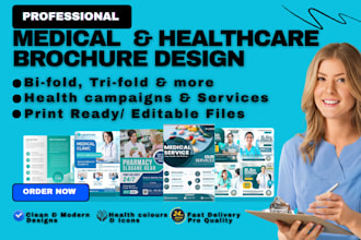 design or redesign medical, pharmaceutical nutraceutical brochure, health care
